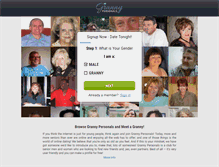 Tablet Screenshot of grannypersonals.com